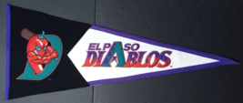 El Paso Diablos Minor League Black &amp; Purple Felt Cloth Baseball Sports P... - $49.99