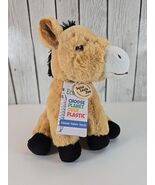 Eco Pals Donkey Plush St Louis Zoo Recycled Grey Stuffed Animal Toy 8in - $8.31