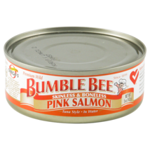 Bumble Bee Foods Wild Pink Salmon Skinless Boneless, 5-Ounce Cans (Pack of 12) - $38.48