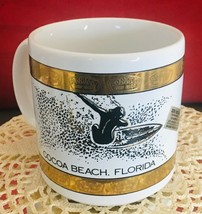 Ron Jon Surf Shop Cocoa Beach Souvenir Surf cruiser coffee mug 22K gold all over - £10.41 GBP