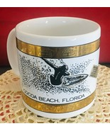 Ron Jon Surf Shop Cocoa Beach Souvenir Surf cruiser coffee mug 22K gold ... - $13.86