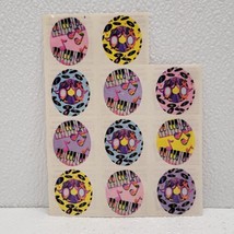 Vintage Lisa Frank 11 Sticker Sheet Oval Penguin Vinyl Disco Piano Stickers - £14.72 GBP