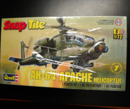 Revell Plastic Model Kit 2011 AH-64 Apache Helicopter SnapTite Level One Sealed - $10.99