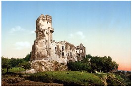 7515.Chateau de tournoel.Castle-like structure.on cliff.POSTER.art wall decor - £13.37 GBP+