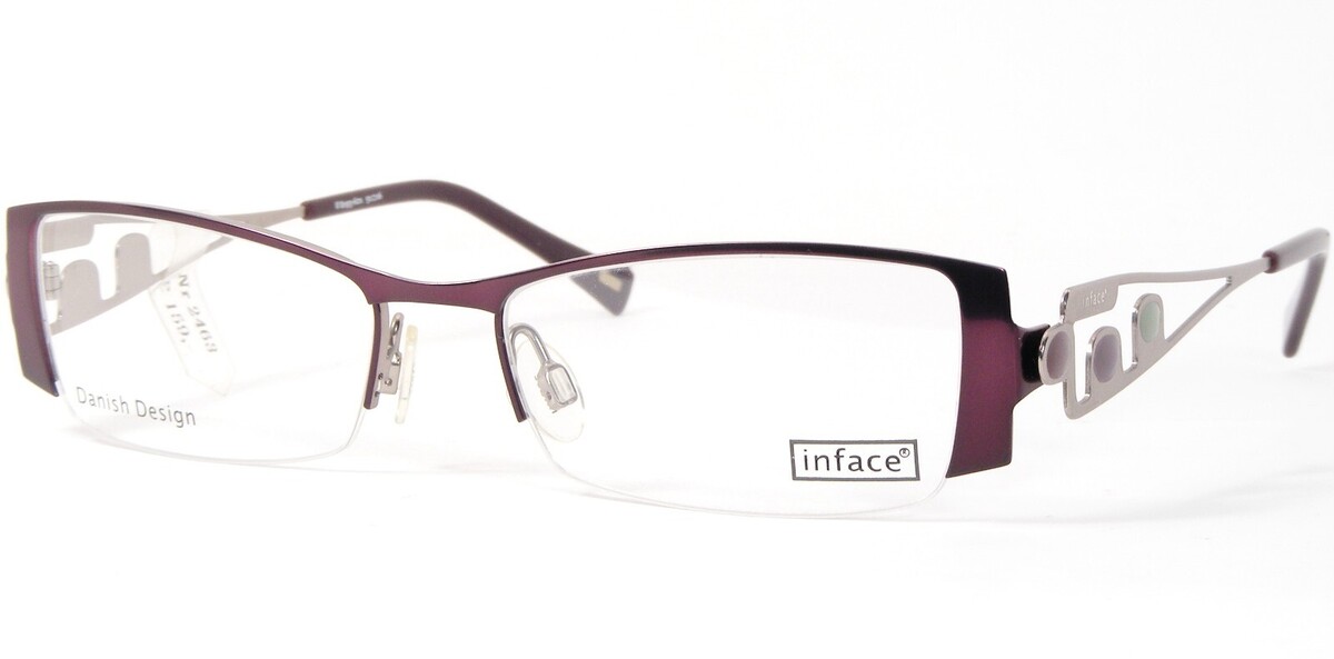 Inface Danish Design if 8193 621 Purple /Silver UNIQUE RARE EYEGLASSES 5... - $94.15