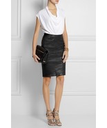 Skirt Leather Mini Size Womens Women Pencil Wet Look Vintage Knee Waist ... - $121.19 CAD+