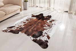 Large Cow Print Area Rug With No-Slip Backing By Nativeskins Faux Cowhide (4 X 6 - £92.42 GBP