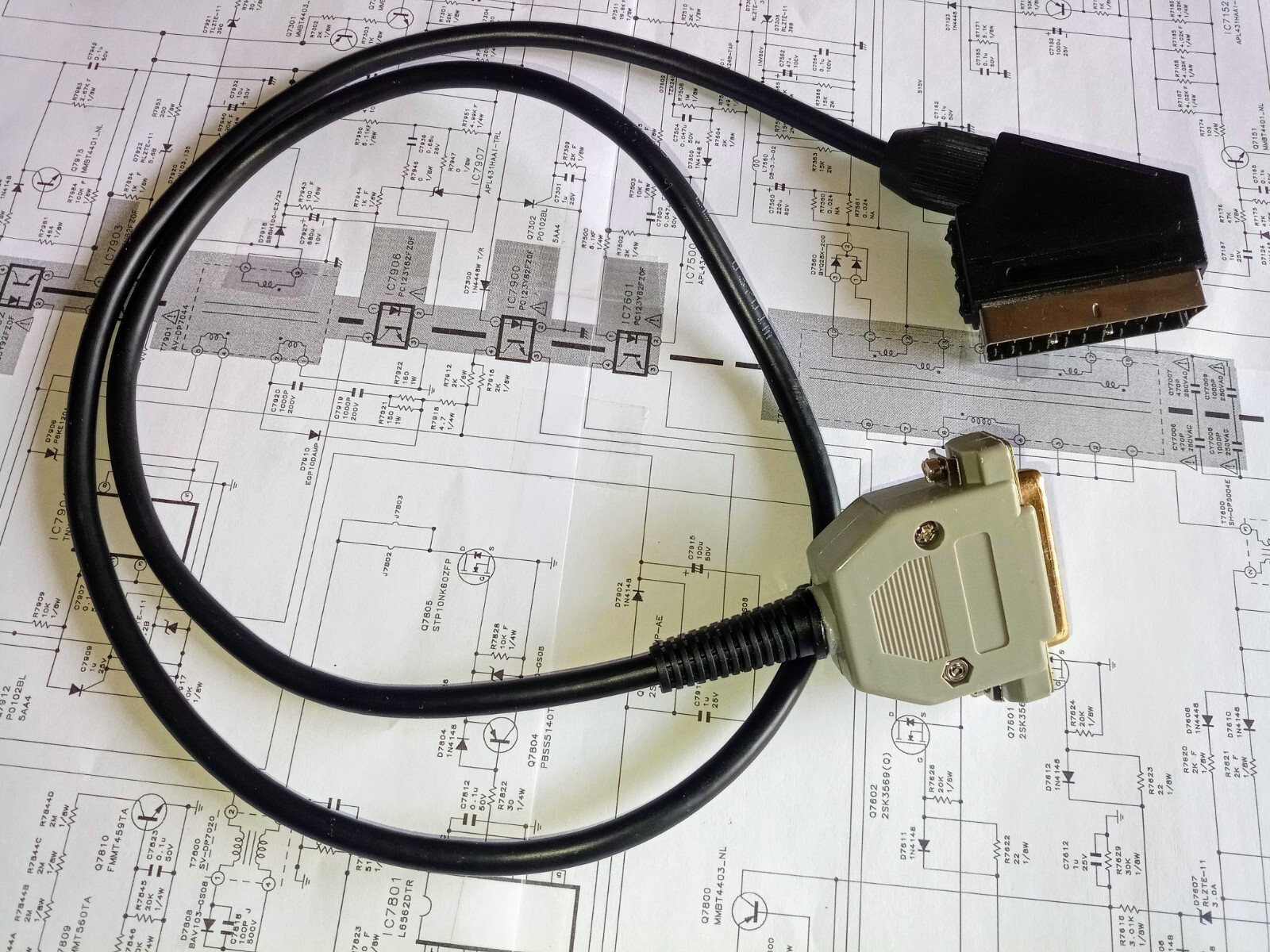 Cheap RGB SCART Cable for Commodore Amiga 500 1000 2000 1200 600 3000 4000 - $23.95