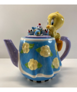 Vintage 1999 Tweety Bird Ceramic Teapot Warner Brothers Looney Tunes - £44.69 GBP