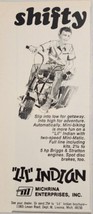 1969 Print Ad Lil Indian Mini-Bike Briggs Stratton Engine Micharina Livonia,MI - £8.05 GBP