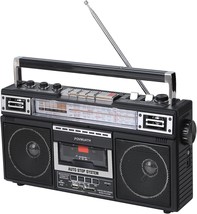 Stereo Portable Boombox USB FM/AM Cassette MP3 Player With Radio Bluetoo... - £49.43 GBP