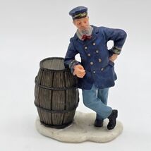 Vintage Lemax 1999 Christmas Village “Cap'n Bob” Figurine Dock Barrel Ca... - $9.89