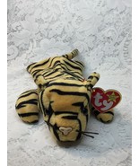 TY Beanie Baby Original Stripes the Tiger Plush Stuffed Toy Birthday 6/1... - £3.79 GBP