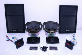 Pair Sony SS-EX3AV Speakers Parts Only ~ Woofers ~ Tweeters ~ X-Overs ~ Grills - £7.98 GBP