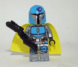 Toys The Mandalorian soldier blue &amp; Yellow TV Show Star Wars Minifigure ... - £5.19 GBP