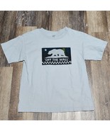Vans off the Wall Checkered Bear Skateboarding T Shirt Youth Medium Gray - $5.94