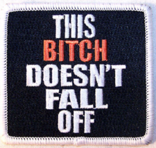 Bitch Doesnt Fall Embrodiered Patch Iron On Biker P473 Ladies Bikers Patches - £3.81 GBP