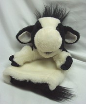 Douglas Cute Soft Black &amp; White Cow Hand Puppet 10&quot; Plush Stuffed Animal Toy - £12.85 GBP