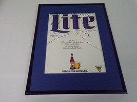 1991 Miller Lite Beer 11x14 Framed ORIGINAL Vintage Advertisement - £27.45 GBP