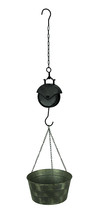 Vintage Metal Pail and Pulley Indoor Outdoor Hanging Planter - £35.93 GBP