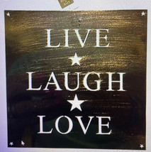 Metal Wall Sign: Live Laugh Love 12&quot; X 12&quot; Heavy METAL- New! - £11.85 GBP