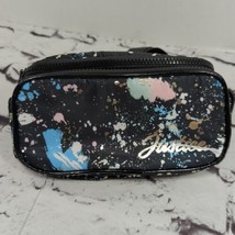 Justice Fanny Pack Black Color Splat Zippered Waist Hip Bag Bum Bag  - $11.88