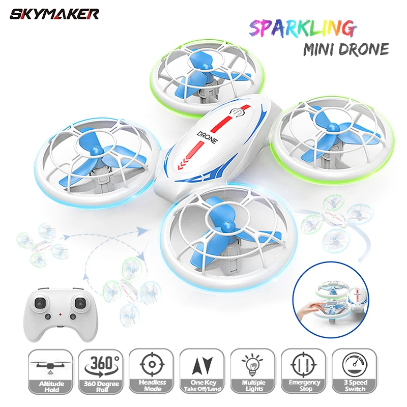 Mini RC Drone Helicopter with Auto Hover 360° Flights Headless Mode Altitu - £53.64 GBP+