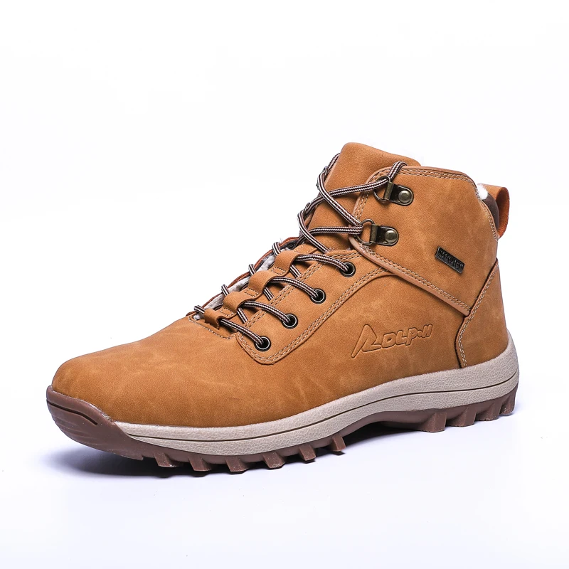 2024  Men Boots Big Size 39-46 Autumn Winter Mens Leather Fashion Sneakers  Up O - £204.88 GBP