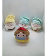 Ufufy Snow White &amp; Seven Dwarfs Ufufy Plush  Disney Store Lot Of 4 - $19.80