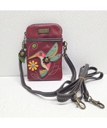 Chala Hummingbird Cell Phone Crossbody Purse Mini Bag Burgundy Adjustabl... - $544.36 MXN