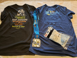 Used Rock NRoll San Antonio 3M Half Marathon Austin Texas Finisher Medal T-Shirt - £3.91 GBP