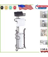 Sturdy Metallic Toilet Paper Roll Dispenser with Reserve and Accessories... - $958.43 MXN