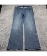 Seven7 Jeans Womens 14 Blue Bootcut Mid Rise Flat Front Pocket Button Zip Pants - $29.68