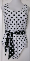 Lysa One Piece Swim suit Size 0X Black and white polka dot - $10.88