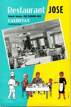 Vtg Advertising Flyer 1960s Barcelona Spain - Restaurant Jose Caldetas - £6.23 GBP