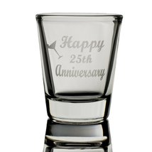 2oz Personalized Happy Anniversary shot glass With your year - $14.69