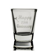 2oz Personalized Happy Anniversary shot glass With your year - £11.72 GBP
