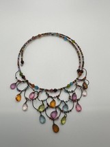 Adjustable Colorful Crystal Bead Wrap Bib Necklace NB10 - £6.90 GBP