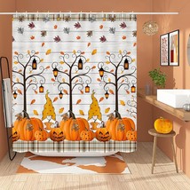 Fall Shower Curtain, Funny Gnomes Shower Curtain Sets For Thanksgiving Day Bathr - $16.99