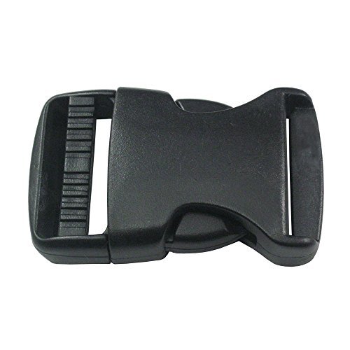 Bluemoona 20 PCS - Side Release Buckles Plastic Paracord webbing strap 1 1/4" 32