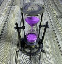 Vintage Nautical Sand Hourglass Compass Timer Beautiful Antique Gift For Table - £41.41 GBP