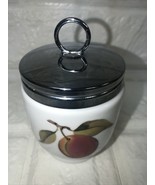 ROYAL WORCESTER 3” Porcelain Egg Coddler Evesham Peach &amp; Berries - $18.61