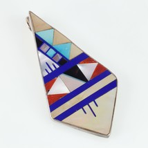 L Lonjose Zuni Sterling &amp; Gemme Incrustation Forme Pendentif 9.3gr - $2,439.95 MXN