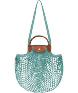 Longchamp Le Pliage Filet Knit Mesh Handel Bag Shopper ~NWT~ Lagoon - $160.66 CAD