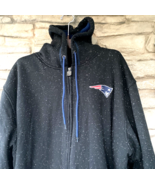 New England Patriots Hoodie Jacket Full Zip Fleece Lined Mens 2XL Pro Li... - £37.31 GBP