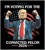 TRUMP Convict 45 &quot;I&#39;m Voting for a Convicted Felon&quot; Sticker or Magnet Tr... - £3.11 GBP+