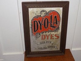 Vintage Dy-o-la Dyes Tin Sign in Wood Frame - €108,23 EUR