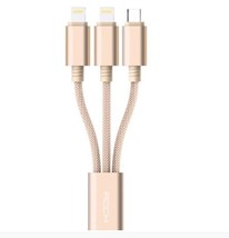 (Gloden) Rock RCB0436 1.2m USB Charging Cable with Dual 8 Pin Adapters  ... - £5.45 GBP