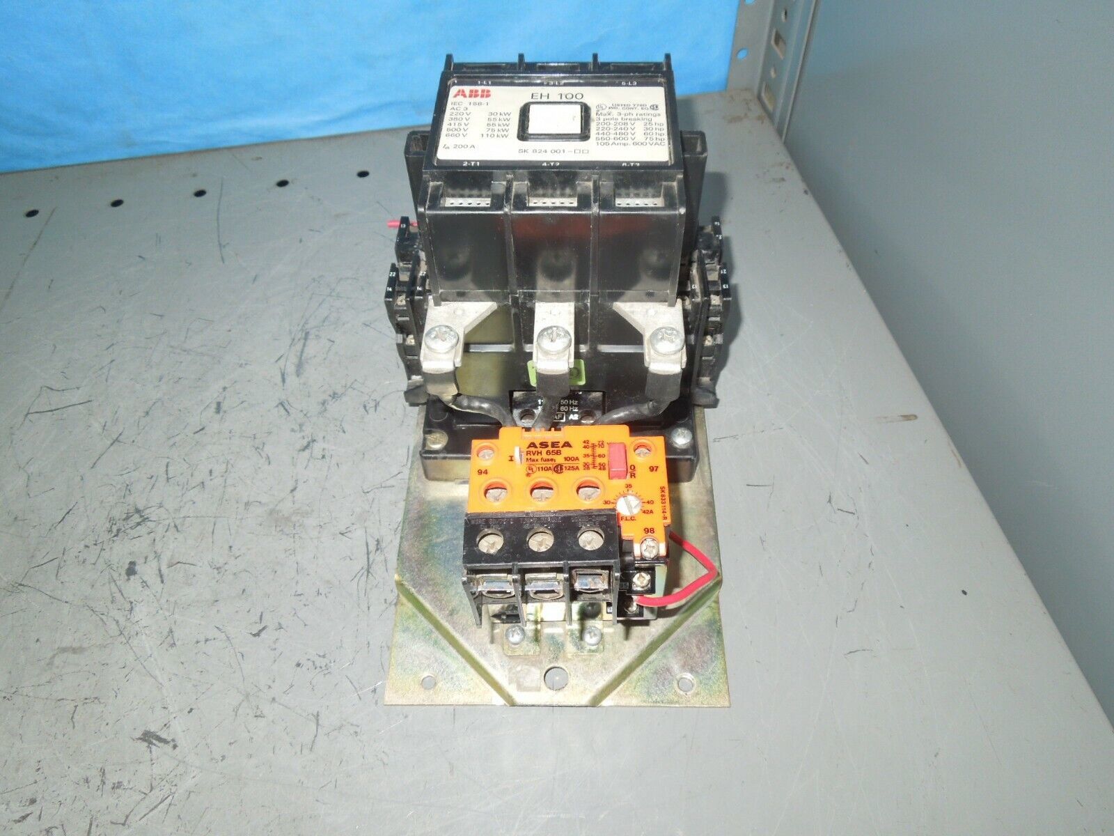 ABB Starter EH 100 EH100C-* 105-200A 75hp Max 600V 3P 120V Coil 28-42A O... - $300.00
