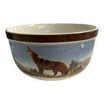 National Wildlife Federation Ceramic Bowl – Howling Coyote Design – 1990s - $373.18 MXN